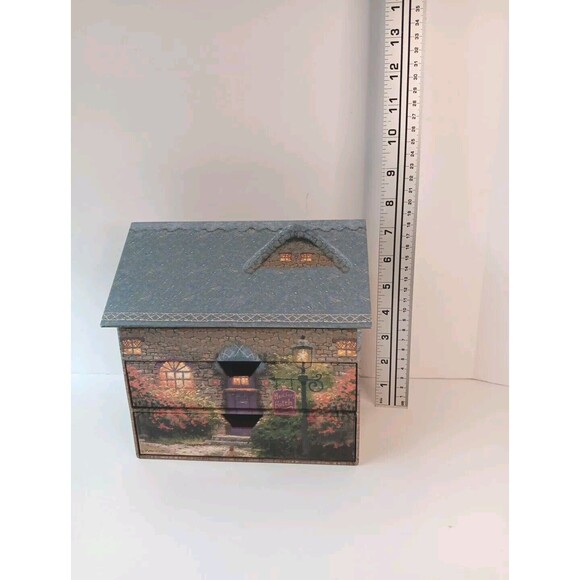 Thomas Kinkade Country Cottage House Keepsake Box Jewlery Storage No Stationary - Picture 13 of 16